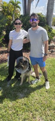 1894
CHESTER WITH NEW MOM SAMANTHA AND DAD SIMON DOG 1894
