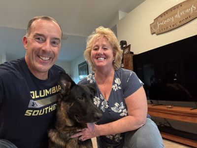 1939
BUSTER WITH NEW MOM BILLIEJOE AND DAD DOG 1939

