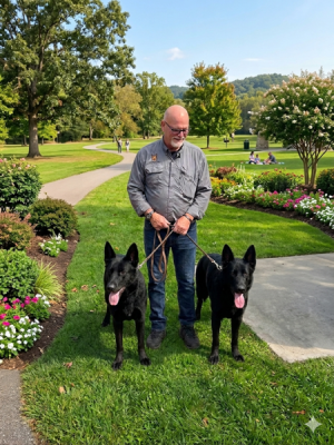 1926
ZOOMY NOW KNOWN AS PEPPER WITH NEW DAD RICK WITH BROTHER COLE DOG 1926
