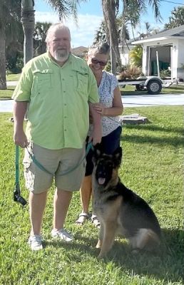 1567
SIERRA AKA KIMBA WITH NEW MOM ANN AND DAD TERRY BOTH FOSTER FAILURES DOG 1567
