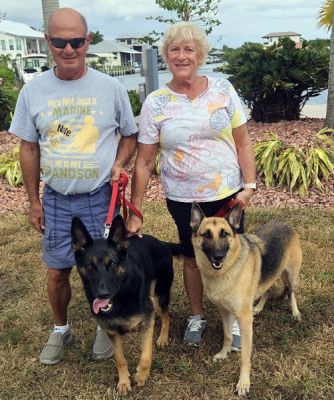 1543  AND 1544
COCO AND SHADOW WITH THEIR NEW MOM DENISE AND DAD TONY DOGS 1543 AND 1544
