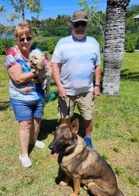 1593
MILES WITH NEW DAD MCKENZIE AND MOM SHARON DOG 1593
