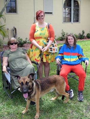 1598
ZORRO WITH NEW MOM JENNIFER AND BRO ADEN DOG 1598
