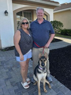 1834
OPHY WITH NEW DAD JOHN AND MOM JEN DOG 1834

