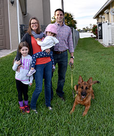 SAM WITH NEW DAD CARLTON, MOM MELISSA AND HANNAH AND ADELINE DOG 680
