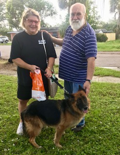 DAKOTA WITH NEW MOM BERYL AND DAD GLEN  DOG 846

