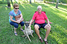 ACHILLES WITH NEW DAD JIM AND MOM PEG DOG 623
