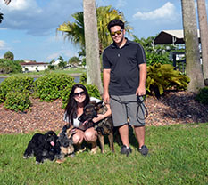 MILO WITH MOM LINDSAY AND DAD CHARLES AND SISTERS BACARDI AND KAHLUA DOG 578
