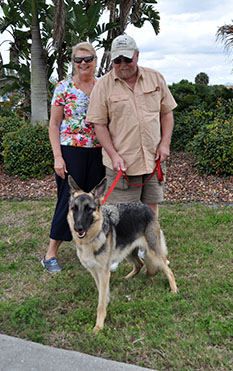 GRACIE WITH NEW MOM SHIRLEY AND DAD JAMES DOG 548 ALL TIME
