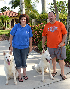 TRINITY AND FALCON WITH MIKE AND ROSE DOGS 469 AND 470
