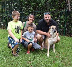 JAX  WITH DAD BRIAN, MOM AMY BROTHERS BRUCE AND MAX DOG 598 ALL TIME
