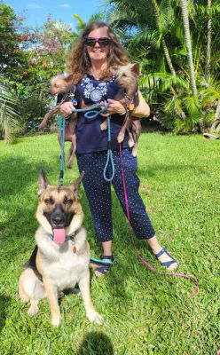 OTTO WITH NEW MOM SALLY AND TWO HAIRLESS BROTHERS DOG 1358
Keywords: 1358