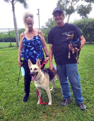 OWEN WITH NEW DAD CHUCK AND MOM LORI WITH BROTHER DOG 1361 
Keywords: 1361