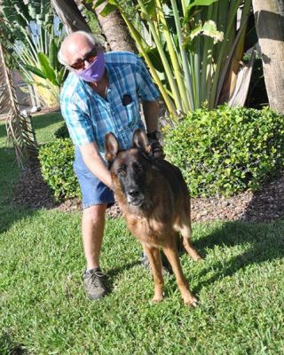 REGGIE AKA LESTER WITH NEW DAD JOHN (A PRIOR ADOPTER) DOG 1165
Keywords: 1165