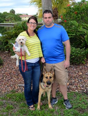 BELLA WITH NEW DAD ERIC AND MOM DESIREE DOG 809
