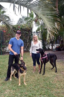 ZEUS WITH NEW DAD NICK, MOM ANNAMARIE AND SIS PEYTON DOG 750
